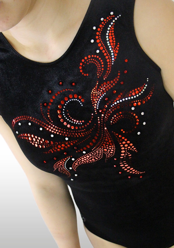 Turnpakje K904 zwart / rood